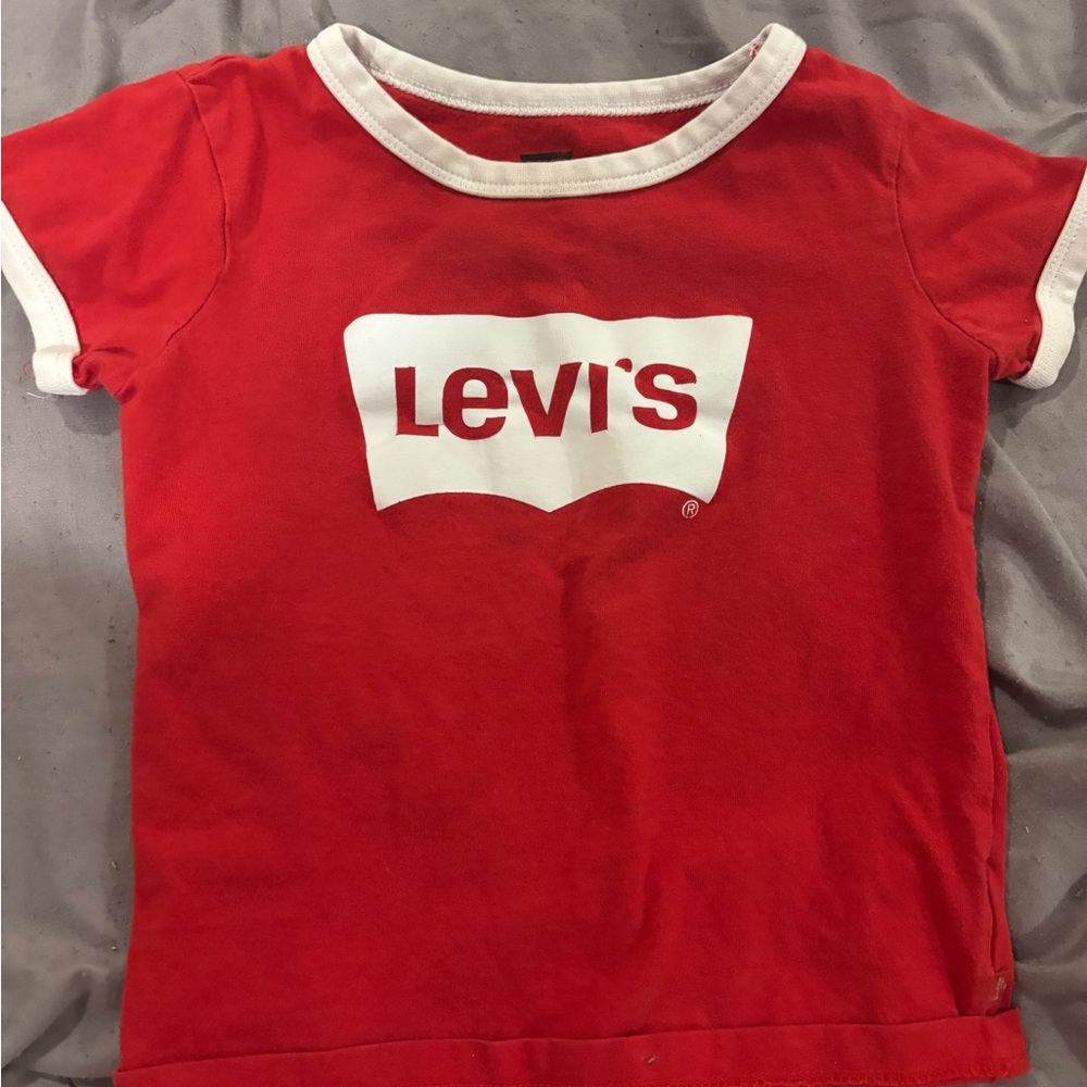 Levi's Kids Red and White Logo Tee